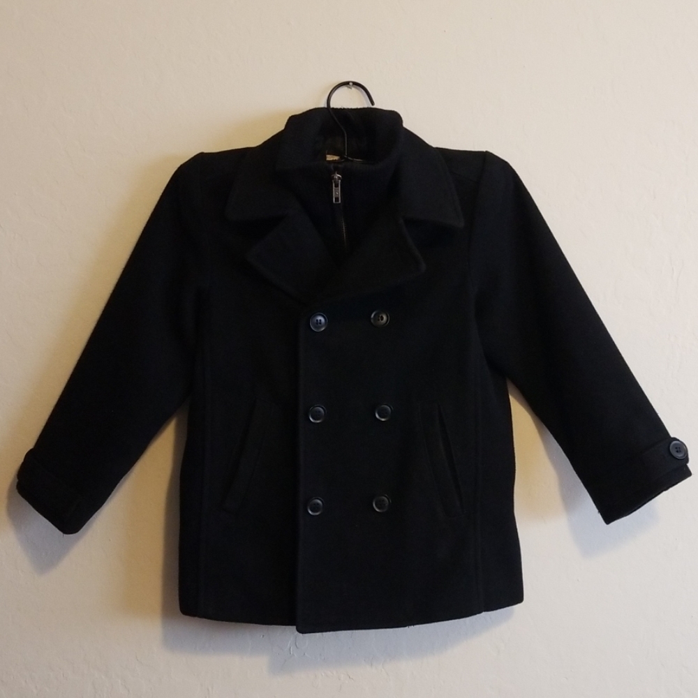 H&M Black Double Breasted Pea Coat